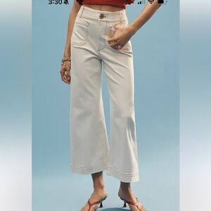 The Colette Crop Wide-Leg Jeans by Maeve